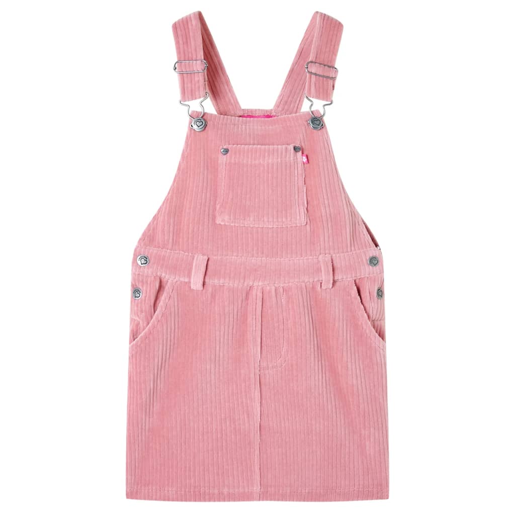 Vidaxl Children's garden dress 128 Rib velvet light pink