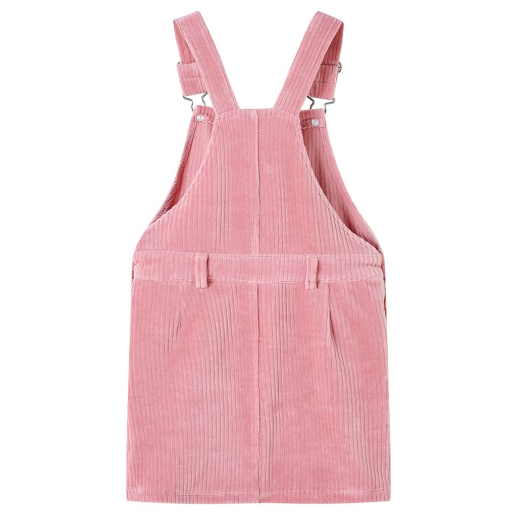 Vidaxl Children's garden dress 128 Rib velvet light pink
