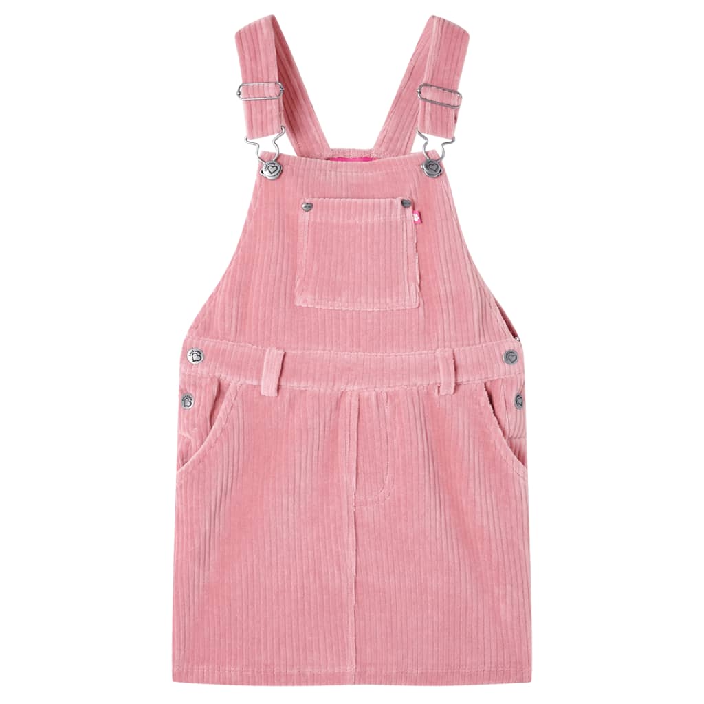 Vidaxl Children's garden dress 140 Rib velvet light pink