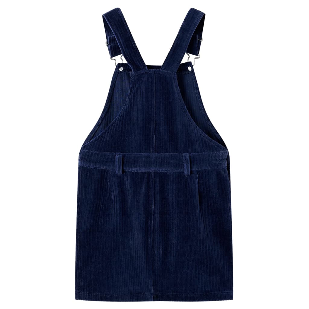 Vidaxl Children's garden dress 116 Rib velvet navy blue