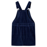 Vidaxl Children's garden dress 116 Rib velvet navy blue