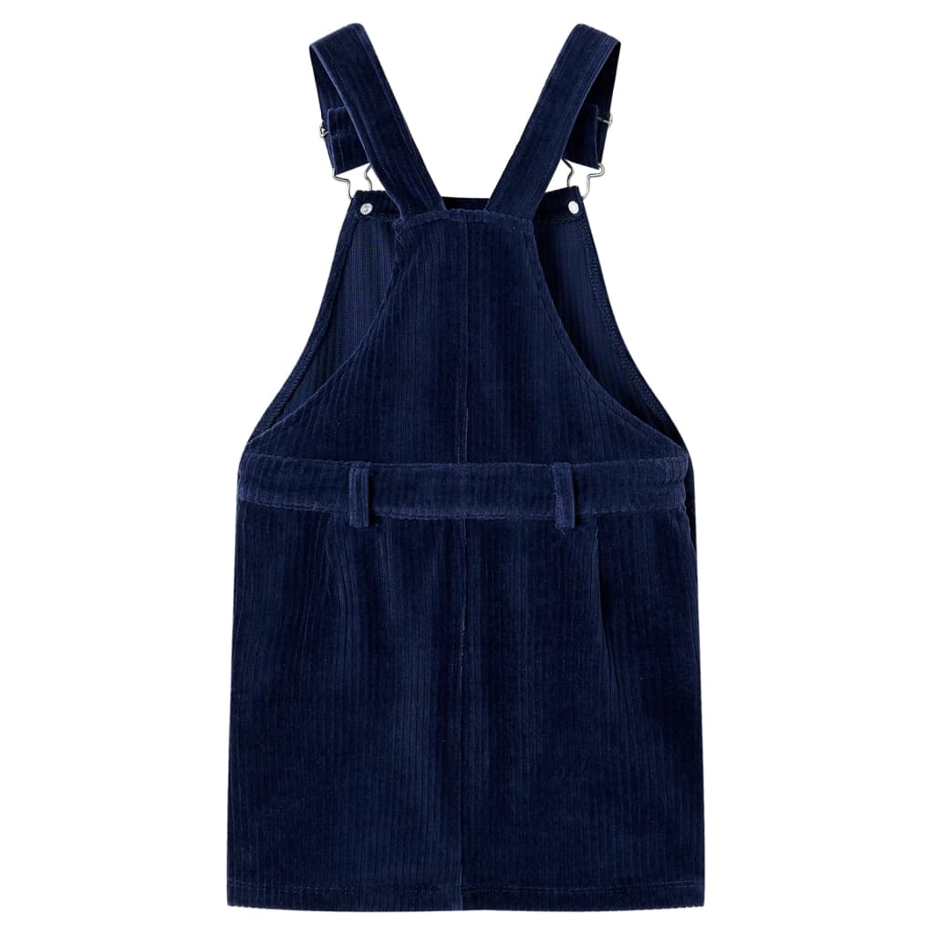 Vidaxl Children's garden dress 128 rib velvet navy blue