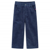 Vidaxl Kinderbroek 116 Rib Velvet Navy Blue