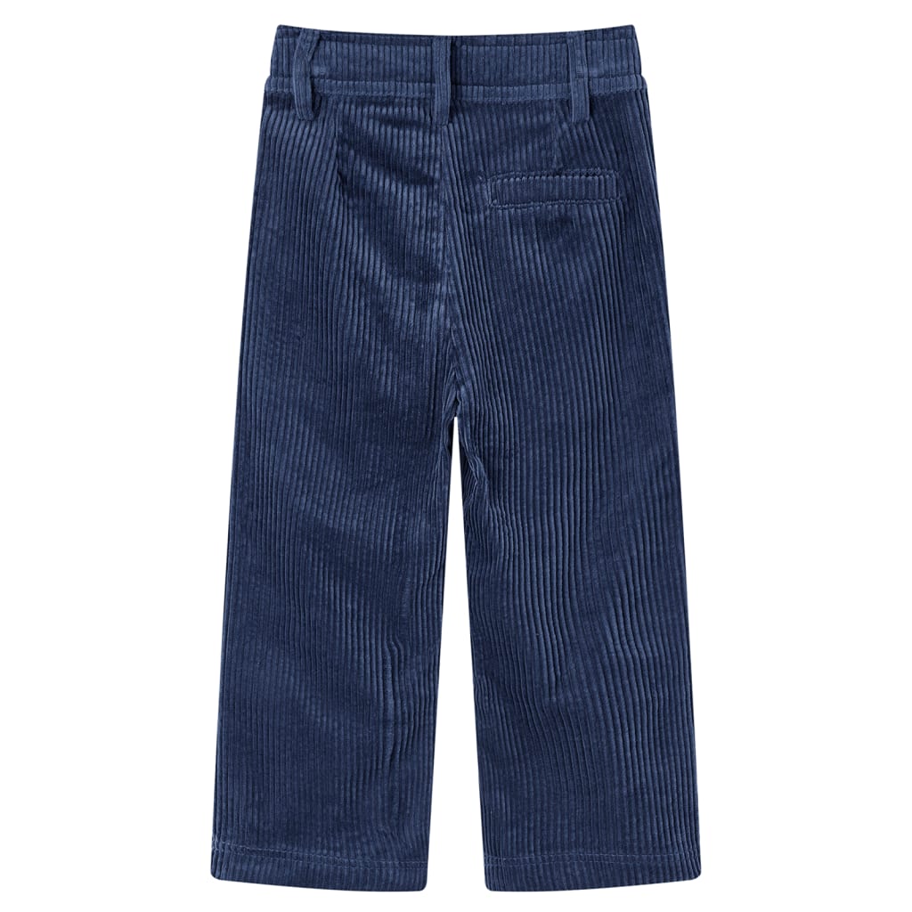 Vidaxl Kinderbroek 116 Rib Velvet Navy Blue
