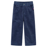 Vidaxl Kinderbroek 128 Rib velvet navy blue