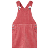 Vidaxl Children's garden dress 104 Rib velvet pink