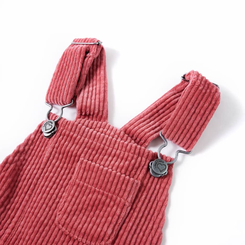 Vidaxl Children's garden dress 104 Rib velvet pink