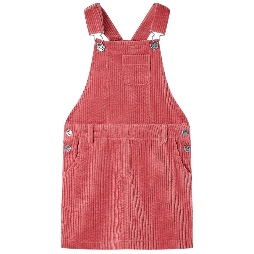 Vidaxl Children's garden dress 128 Rib velvet pink