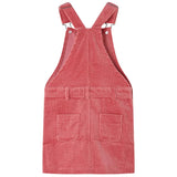 Vidaxl Children's garden dress 140 Rib velvet pink