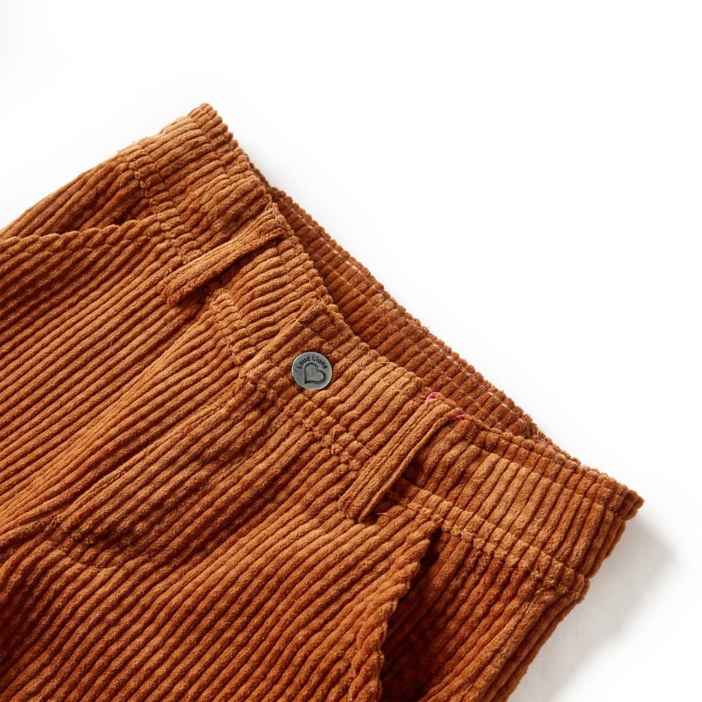 VidaXL Kinderbroek 116 rib velvet cognac colored