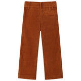 Vidaxl Kinderbroek 128 RIB žametno kognak obarvano