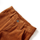 Vidaxl Kinderbroek 128 RIB žametno kognak obarvano