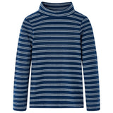 Camicia per bambini Vidaxl con maniche lunghe 128 blu navy