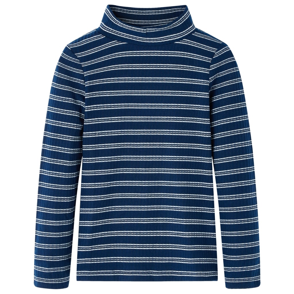 Camicia per bambini Vidaxl con maniche lunghe 140 blu navy