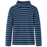 Camicia per bambini Vidaxl con maniche lunghe 140 blu navy