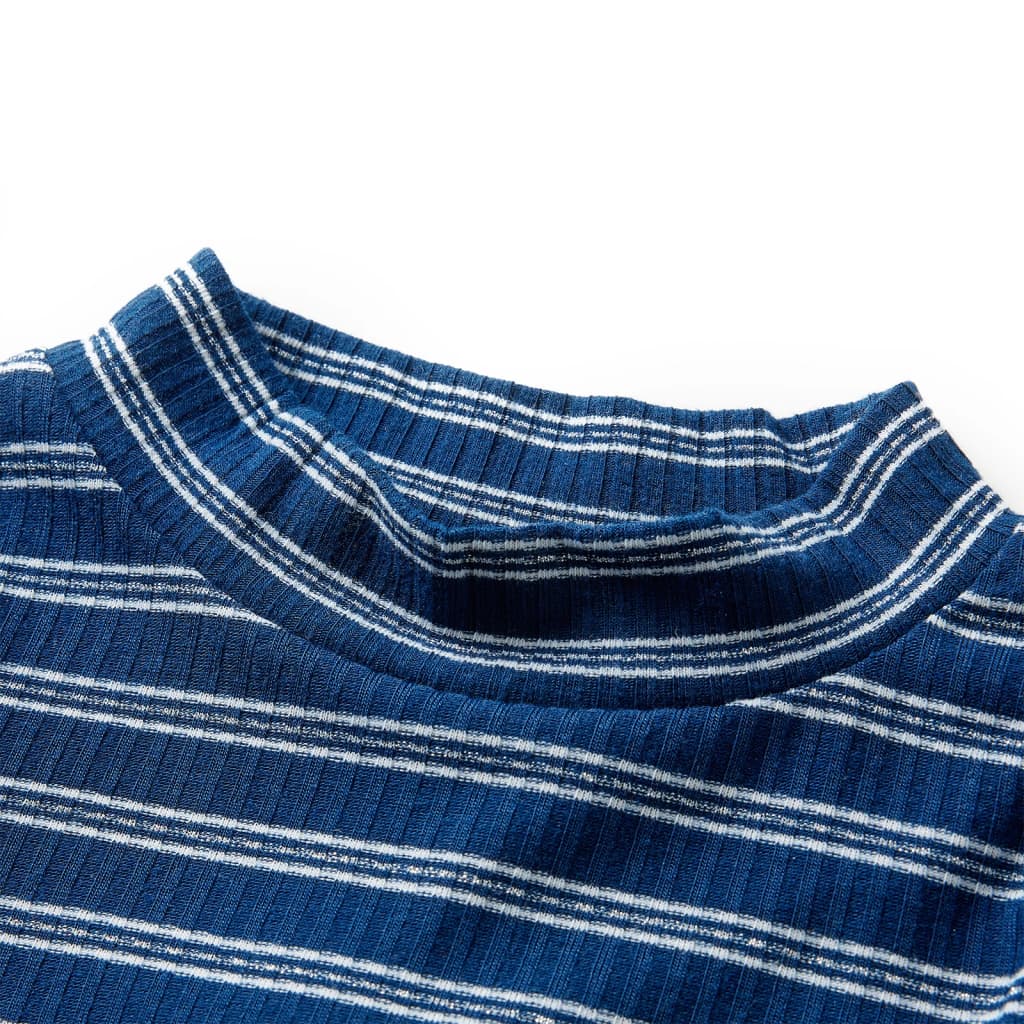 Camicia per bambini Vidaxl con maniche lunghe 140 blu navy