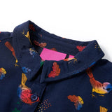 Vidaxl children's dress with long sleeves 104 navy blue