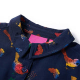 Vidaxl children's dress with long sleeves 128 navy blue