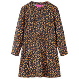 Vidaxl children's dress with long sleeves 92 navy blue
