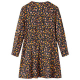 Vidaxl children's dress with long sleeves 92 navy blue