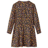 Vidaxl children's dress with long sleeves 104 navy blue