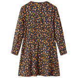 Vidaxl children's dress with long sleeves 116 navy blue