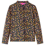 Vidaxl Children's shirt with band collar 92 Navy blue