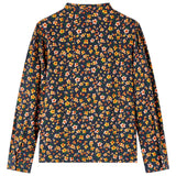 Vidaxl Children's shirt with band collar 104 Navy blue
