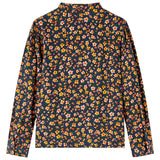 Vidaxl Children's shirt with band collar 128 navy blue