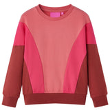 Vidaxl Children's sweater Color block 104 pink and henna bright