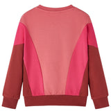 Vidaxl Children's sweater Color block 104 pink and henna bright