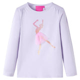 Vidaxl Children's shirt with long sleeves 128 Light lilac