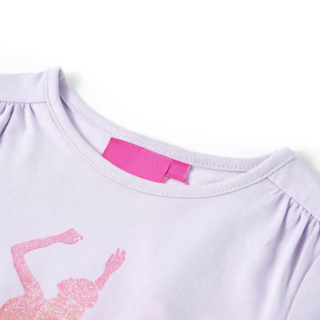 Vidaxl Children's shirt with long sleeves 128 Light lilac