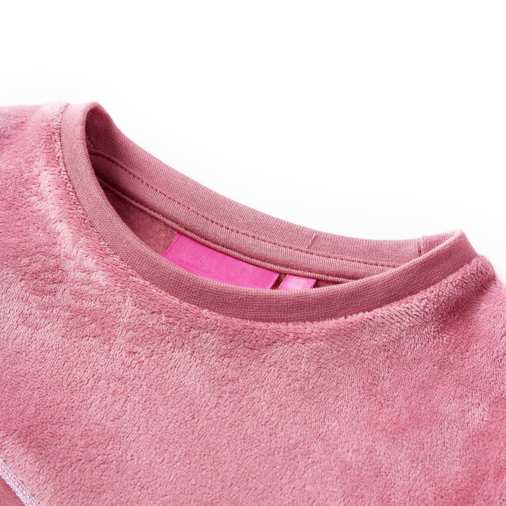 Vidaxl Children's sweater velvet patchwork 92 Raspberry color