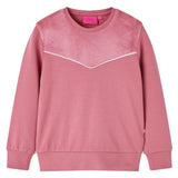 Vidaxl Kinderpullover Velvet Patchwork 128 Himbeerfarbe
