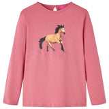 Vidaxl children's shirt with long sleeves 140 old pink