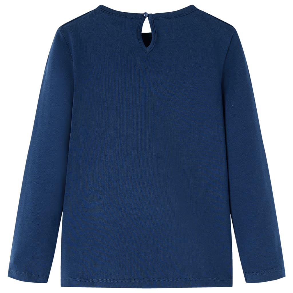 Dětská košile Vidaxl s dlouhými rukávy 92 Navy Blue