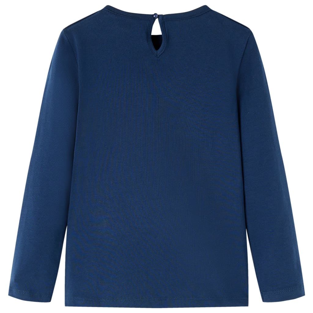 Dětská košile Vidaxl s dlouhými rukávy 104 Navy Blue