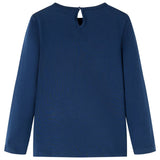 Dětská košile Vidaxl s dlouhými rukávy 104 Navy Blue