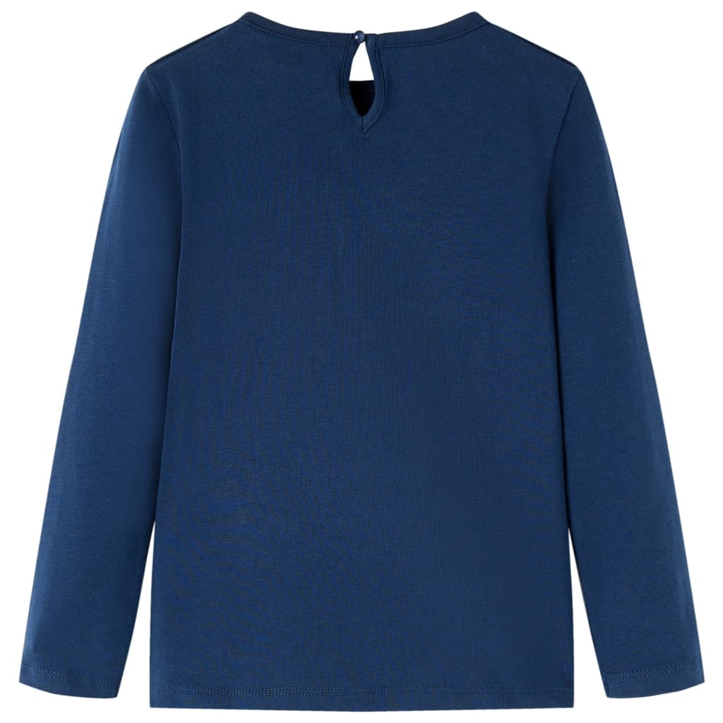 Dětská košile Vidaxl s dlouhými rukávy 116 Navy Blue