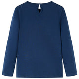 Dětská košile Vidaxl s dlouhými rukávy 140 Navy Blue