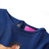 Dětská košile Vidaxl s dlouhými rukávy 140 Navy Blue