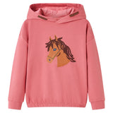 Vidaxl Children's sweater with hood 116 Old pink