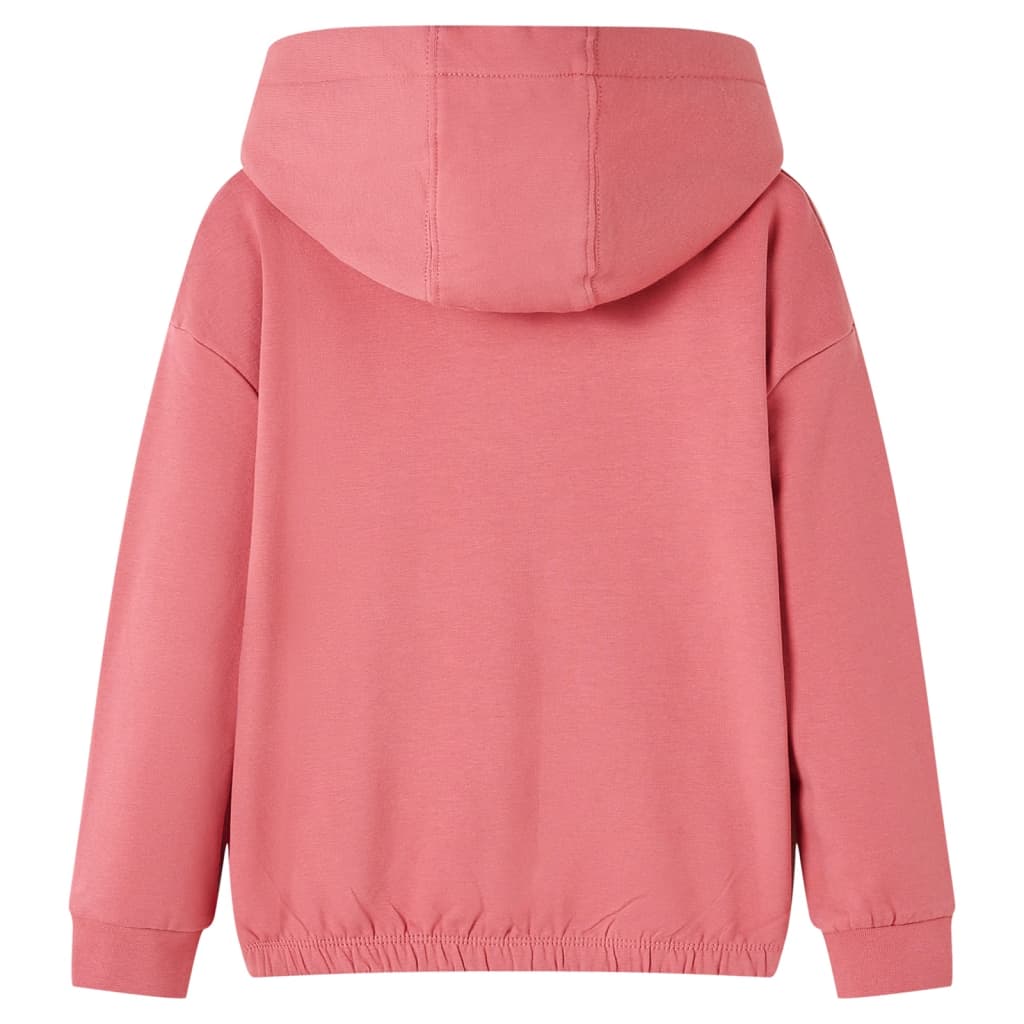 Dětský svetr Vidaxl s kapucí 128 Old Pink