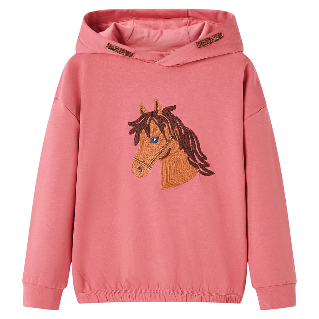 Dětský svetr Vidaxl s kapucí 140 Old Pink