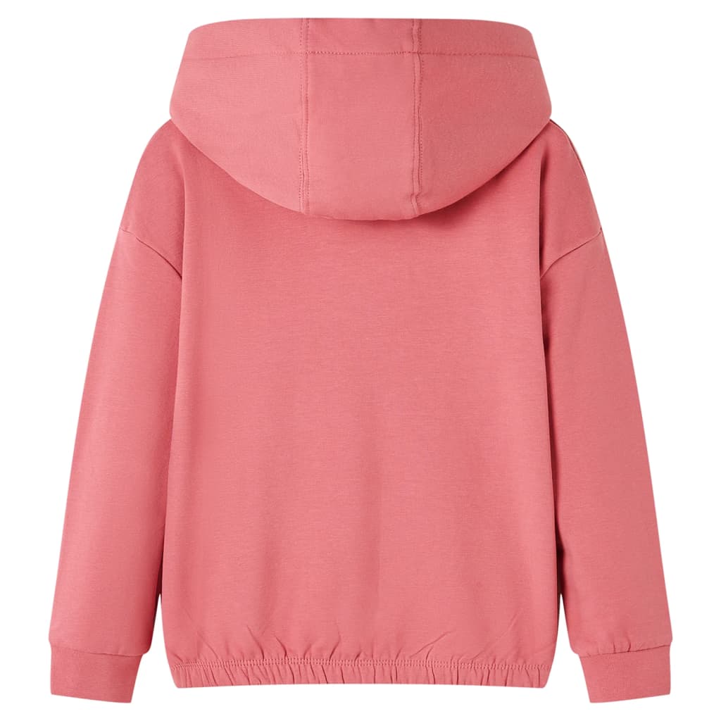 Dětský svetr Vidaxl s kapucí 140 Old Pink