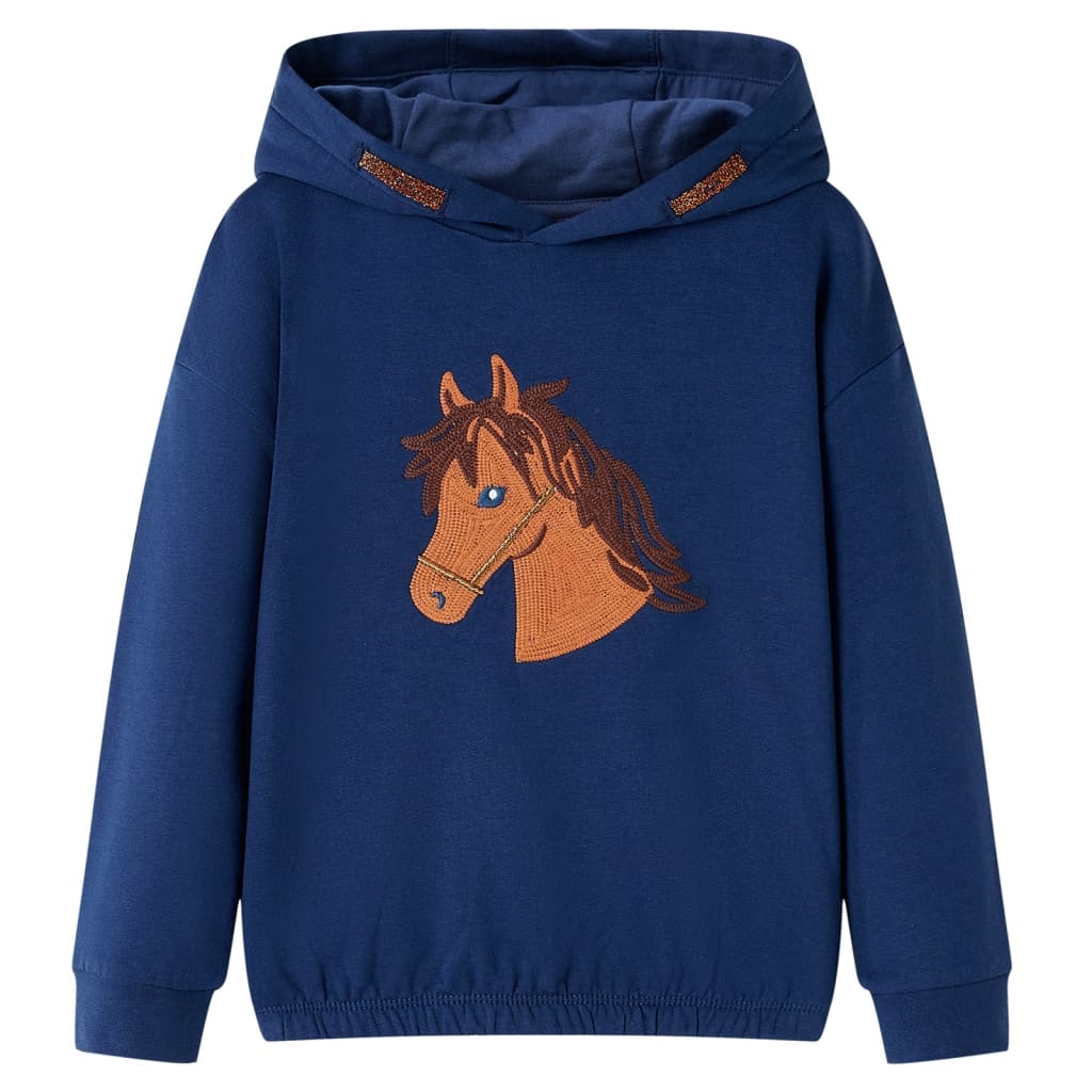 Vidaxl Children's sweater with hood 92 Navy blue