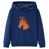 Vidaxl Children's sweater with hood 104 navy blue