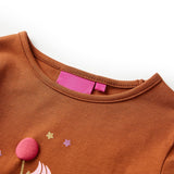 Vidaxl børneshirt med lange ærmer 104 cognac farvet