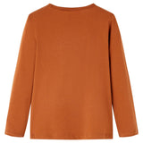 Vidaxl børneshirt med langærmet 140 cognac farvet